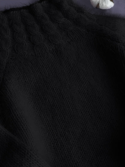 Grande Taille - Grande Taille - Col Roulé Doux Haut Paresseux Style Doux Polyvalent Pull Épais Pull Femme Automne Hiver 2025 Nouveau — 7