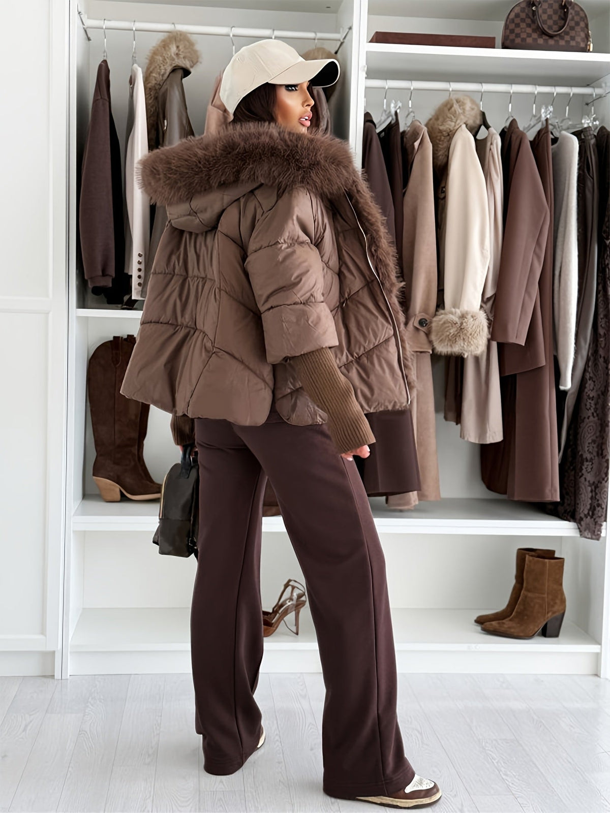 Manteau d'hiver élégant pour femmes, épais et chaud, style ample avec fermeture éclair, pour automne et hiver — 9