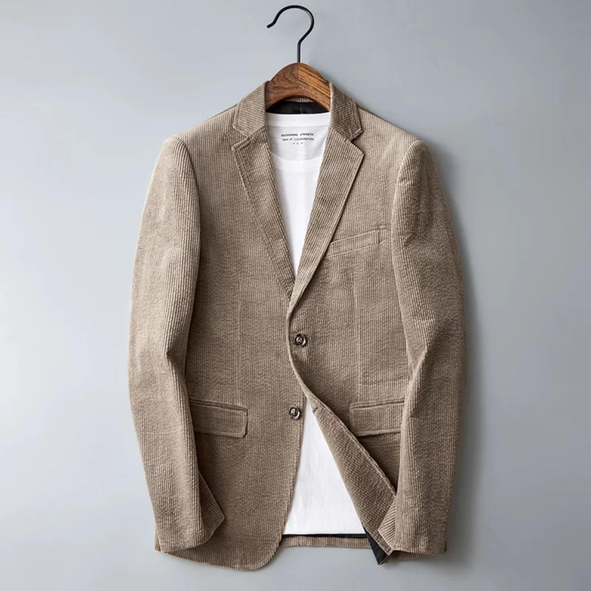 Le Costume Blazer en Velours Côtelé Ajusté pour Homme Giglio — 2