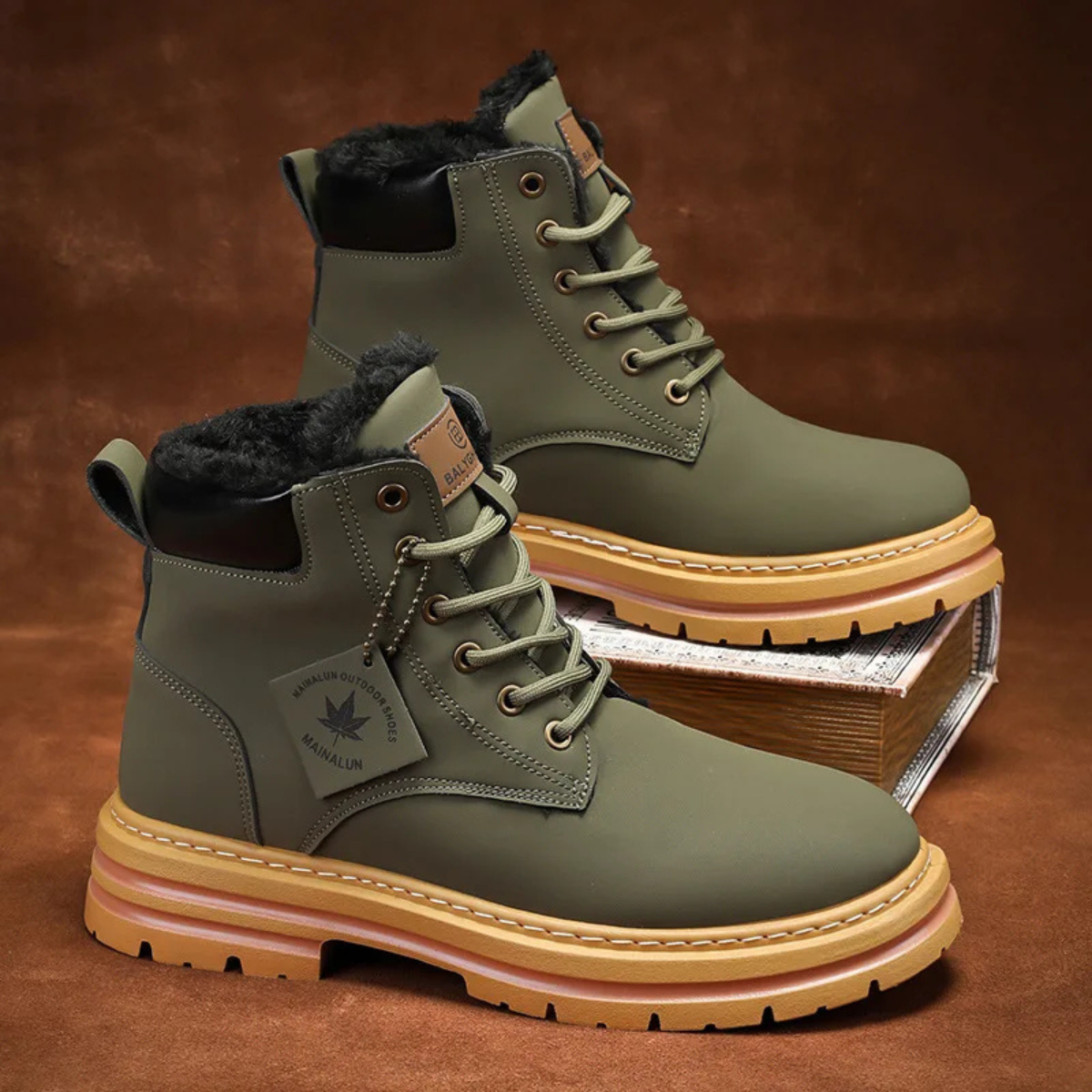 The Silverlake Men’s Cozy Fur Lined Insulated Snow Boots — 12