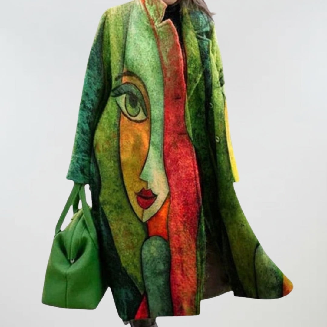 Camille | Manteau Long à Carreaux d'Hiver pour Femme