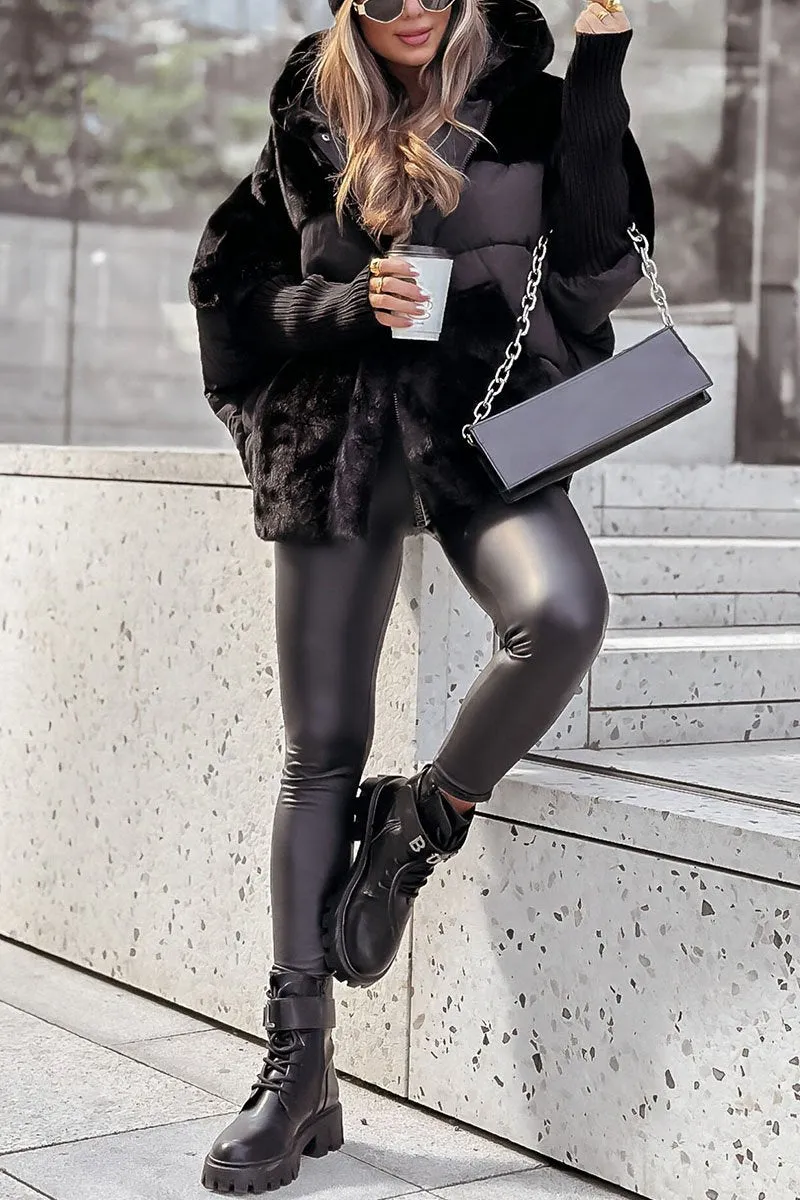 Candela | Chaqueta acolchada con pelo sintético y capucha mujer — 2