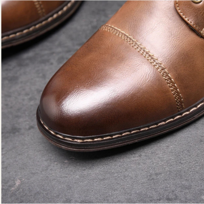 The Brescia Men’s Casual Vintage Leather Ankle Boots — 12