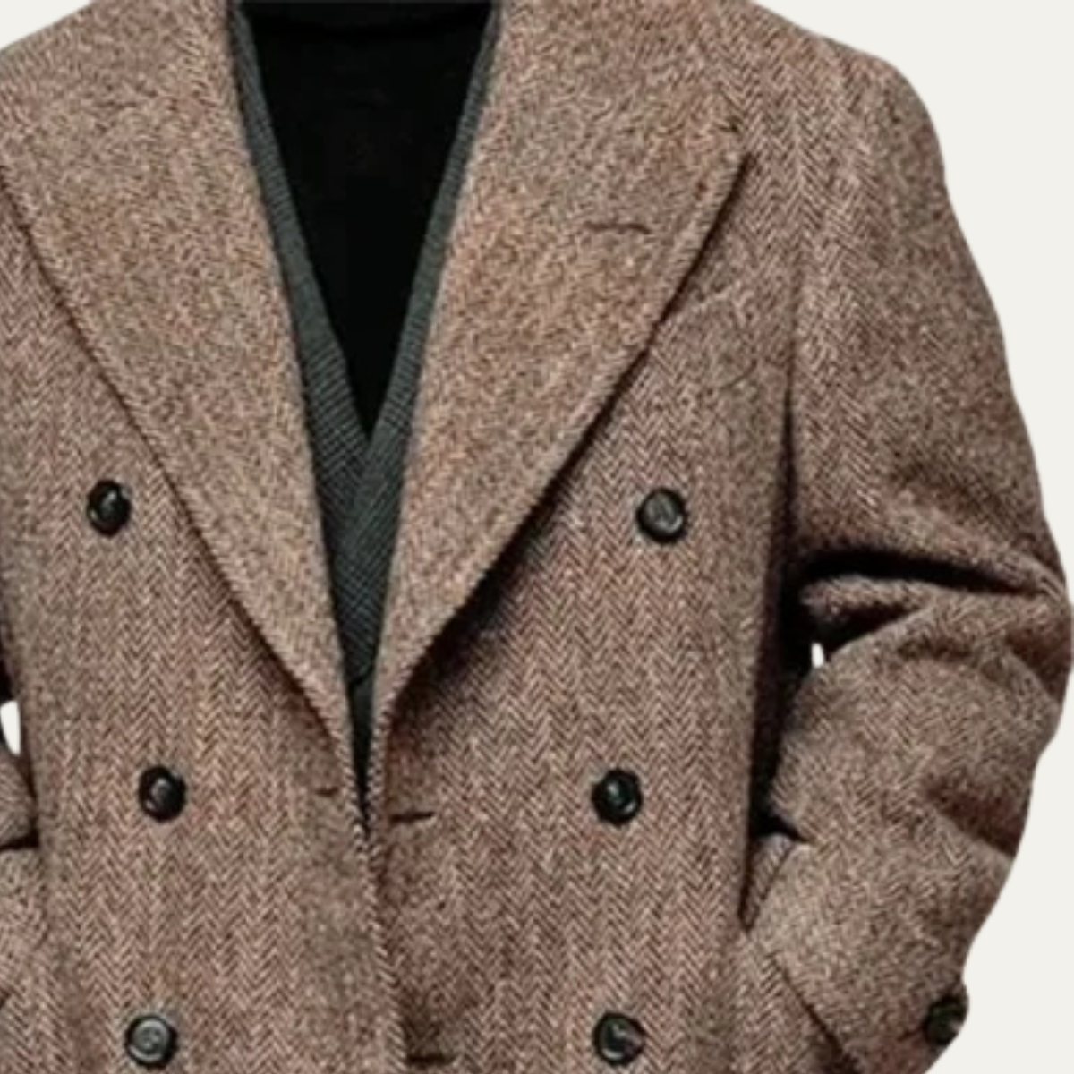 Le Blazer d'Hiver Vintage en Laine Mélangée à Double Boutonnage pour Homme Ashton — 2