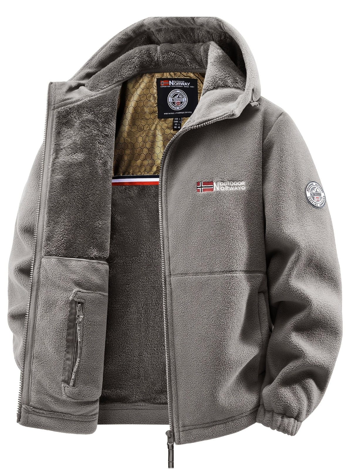 [Shu Le Shui OBM] Nouveaux produits de Pâques en ligne ! Nouveaux vestes d'automne et d'hiver doublées et épaissies en polaire, tissu polaire à la mode, doublure en graphène, décontractées, à la mode, énergiques et polyvalentes, adaptées aux scénarios de — 1