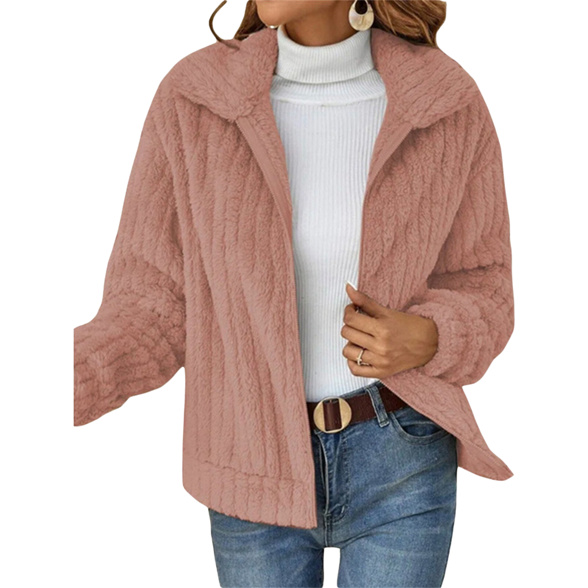 Jeanette | Veste Oversize Décontractée à Col Chemise pour Femme