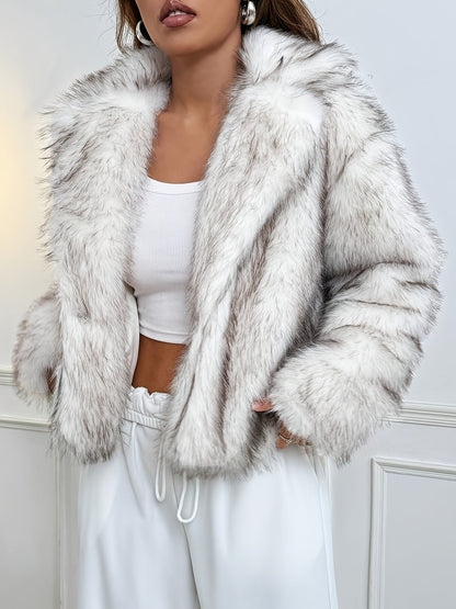 Manteau Élégant Femme en Fausse Fourrure — 3