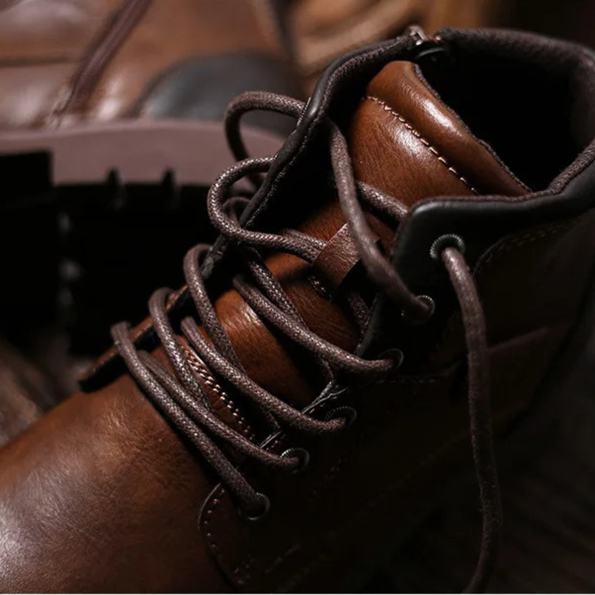The Oakshade Men’s Military Combat Leather Boots — 13