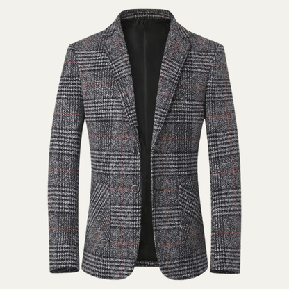 Le Blazer en Tweed à Carreaux Slim Fit Monopoli pour Hommes — 6