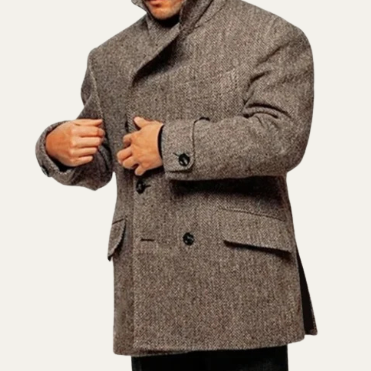 Le Blazer d'Hiver Vintage en Laine Mélangée à Double Boutonnage pour Homme Ashton — 3