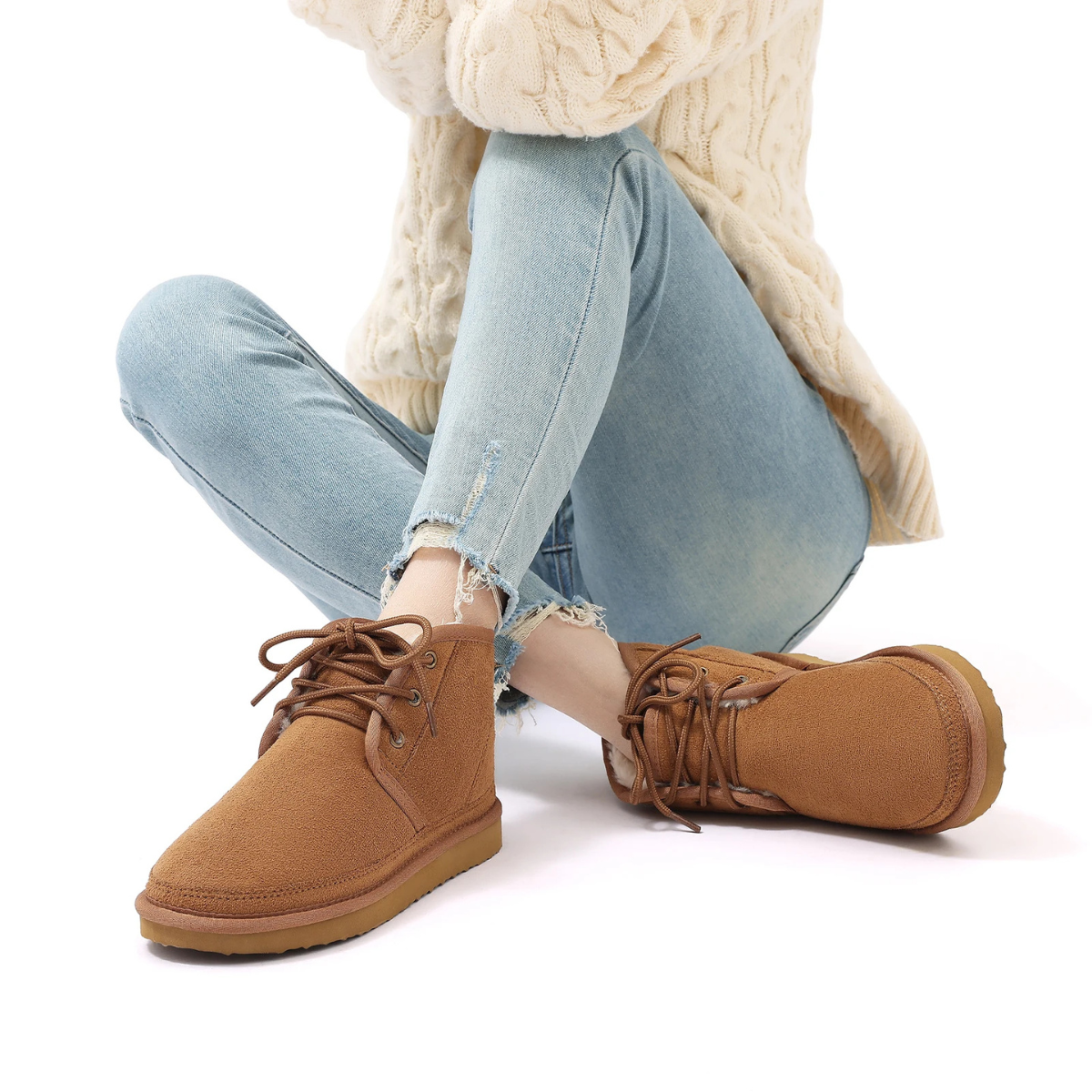 The Ridgefall Men's Cozy Suede Warm Fur Lined Non Slip Snow Boots — 7