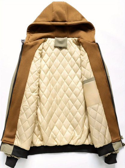 Veste à capuche unie pour homme - Coupe ample avec fermeture éclair intégrale, doublure complète pour printemps/automne/hiver, veste décontractée (sans ceinture requise) — 7