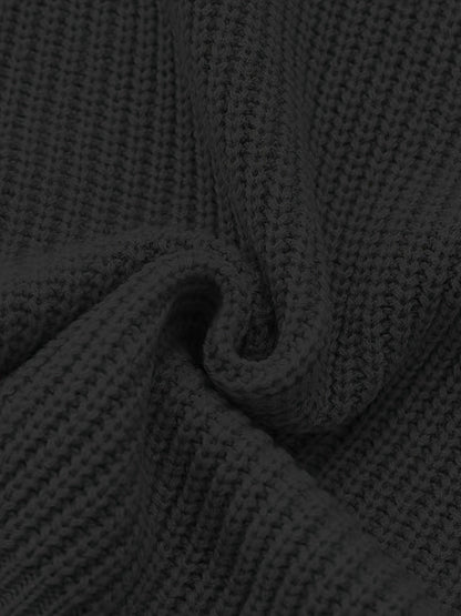 Pull confortable pour femme - Manches longues, col ras du cou, boutonnage sur le devant, couleur unie, coupe ample, convient pour une tenue décontractée automne/hiver, pull décontracté pour femme — 9
