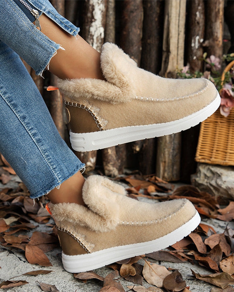 ❄️Bottines D’Hiver Femme Antidérapantes Avec Fausse Fourrure — 4