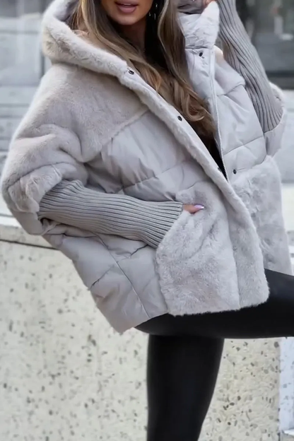 Candela | Chaqueta acolchada con pelo sintético y capucha mujer — 10