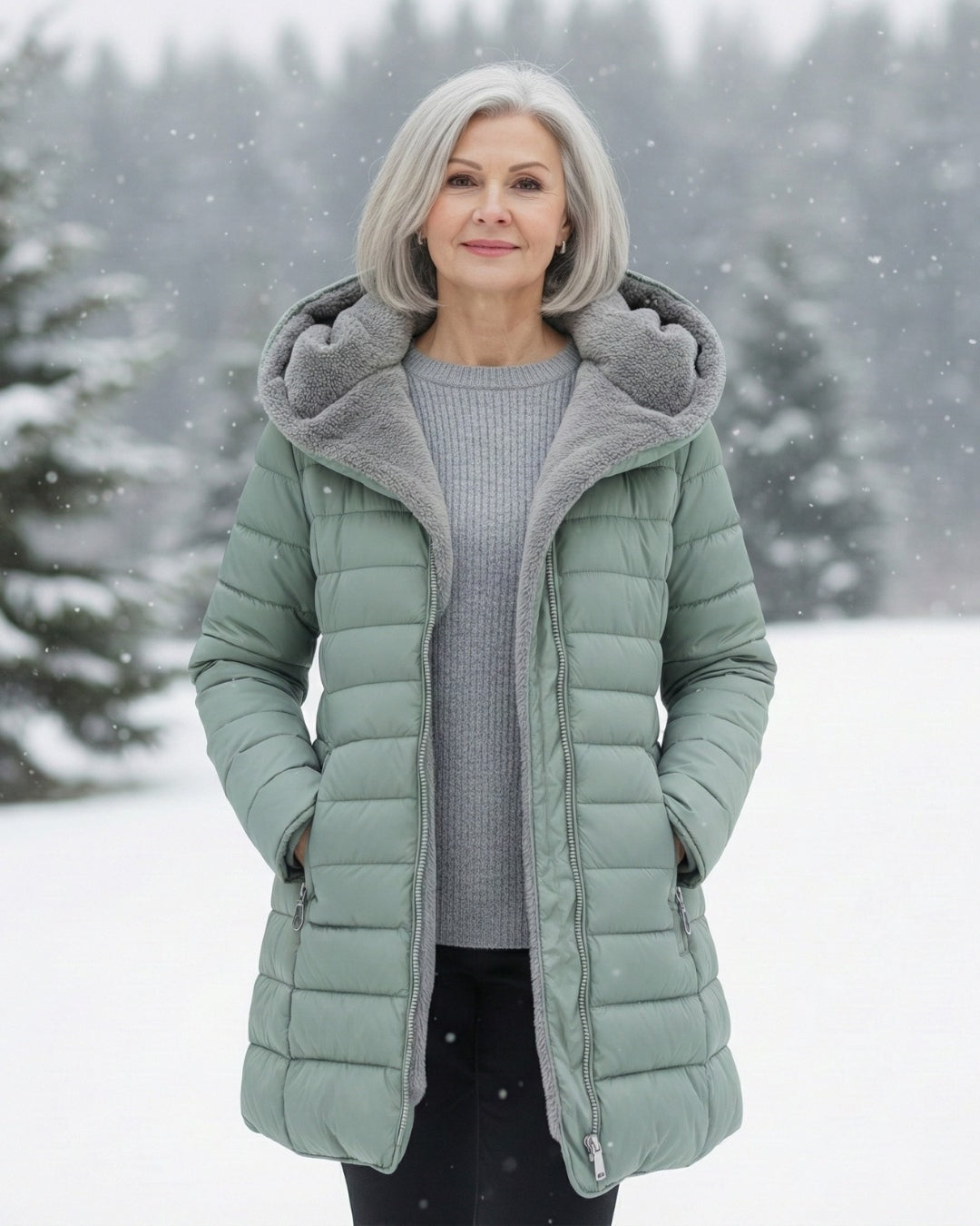 Grace - Warm Fleece Puffer Jacket — 9
