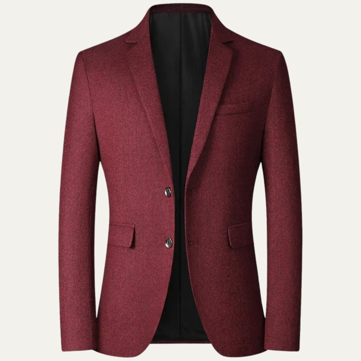 Marius | Blazer de Costume Ajusté à Revers Cranté pour Homme - Bourgogne