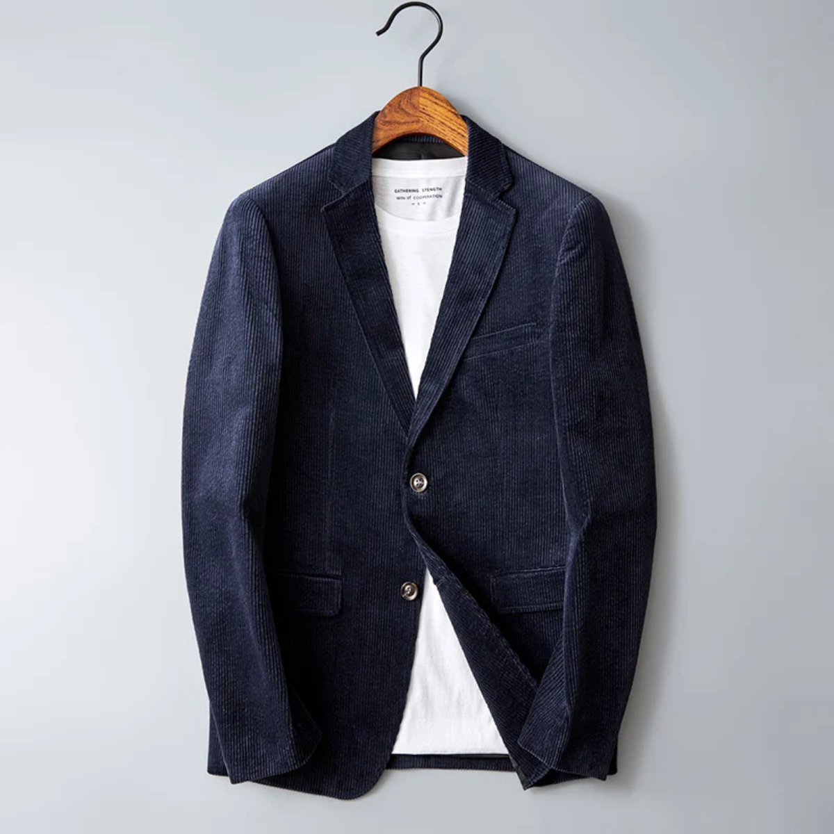 Le Costume Blazer en Velours Côtelé Ajusté pour Homme Giglio — 11