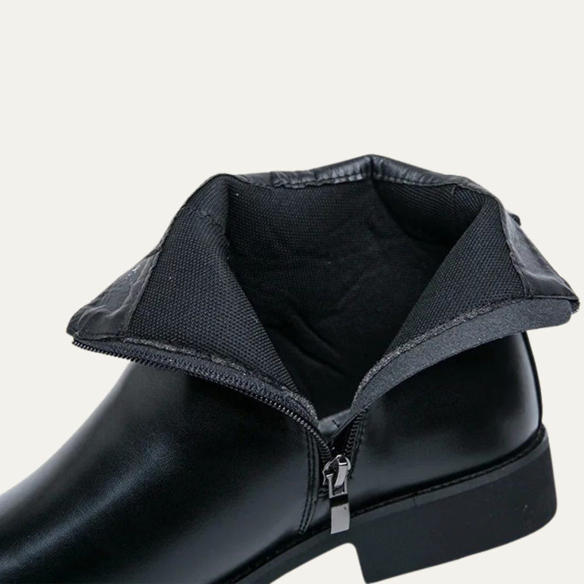 The Franciacorta Men’s Leather Ankle Boots with Side Zip & Non Slip Sole — 3