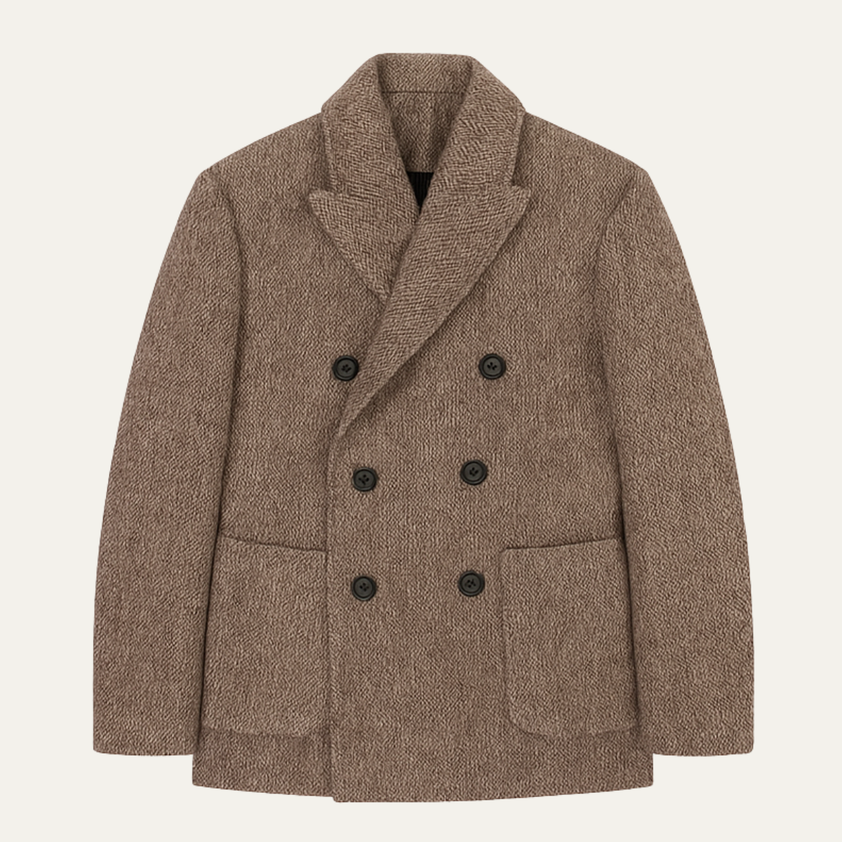 Le Blazer d'Hiver Vintage en Laine Mélangée à Double Boutonnage pour Homme Ashton — 1
