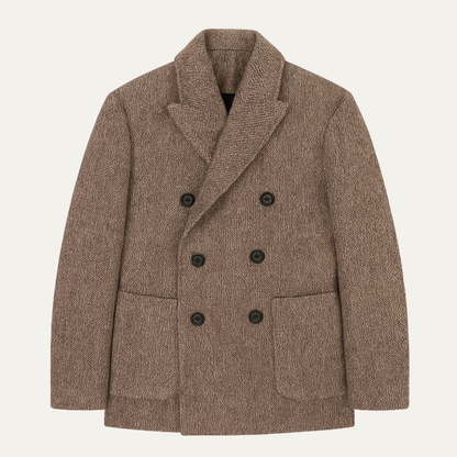 Le Blazer d'Hiver Vintage en Laine Mélangée à Double Boutonnage pour Homme Ashton — 1