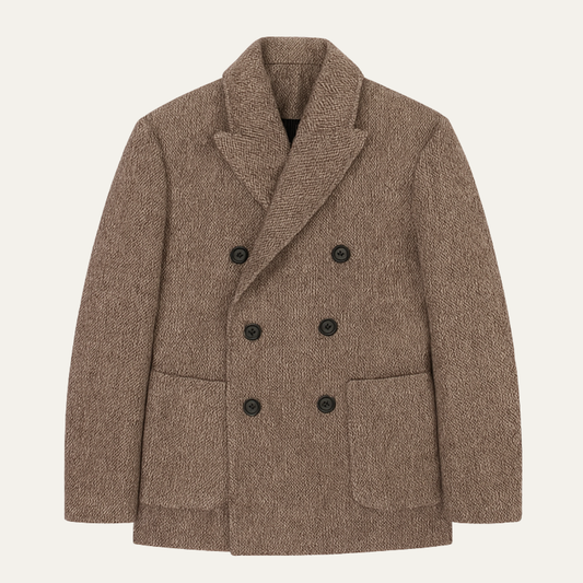 Le Blazer d'Hiver Vintage en Laine Mélangée à Double Boutonnage pour Homme Ashton — 1