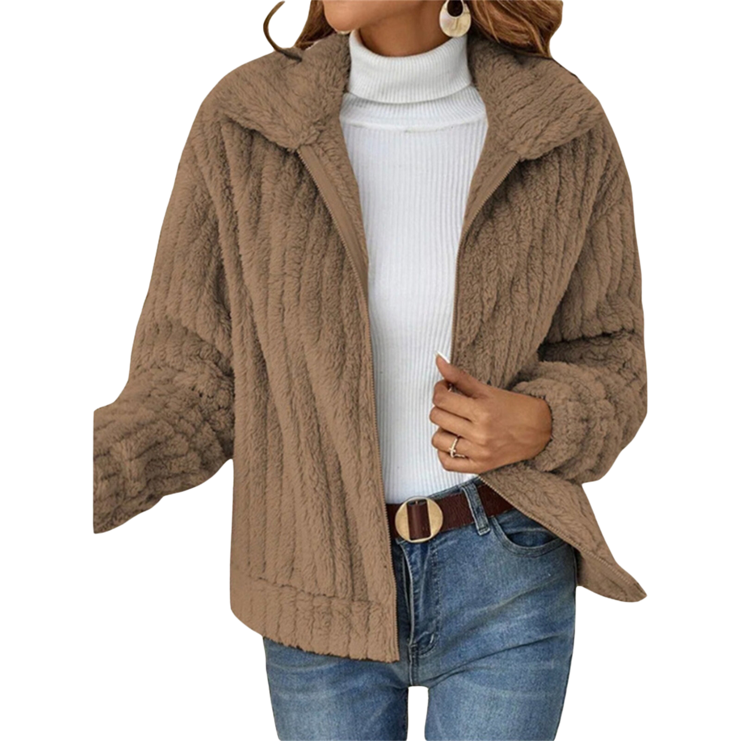 Jeanette | Veste Oversize Décontractée à Col Chemise pour Femme