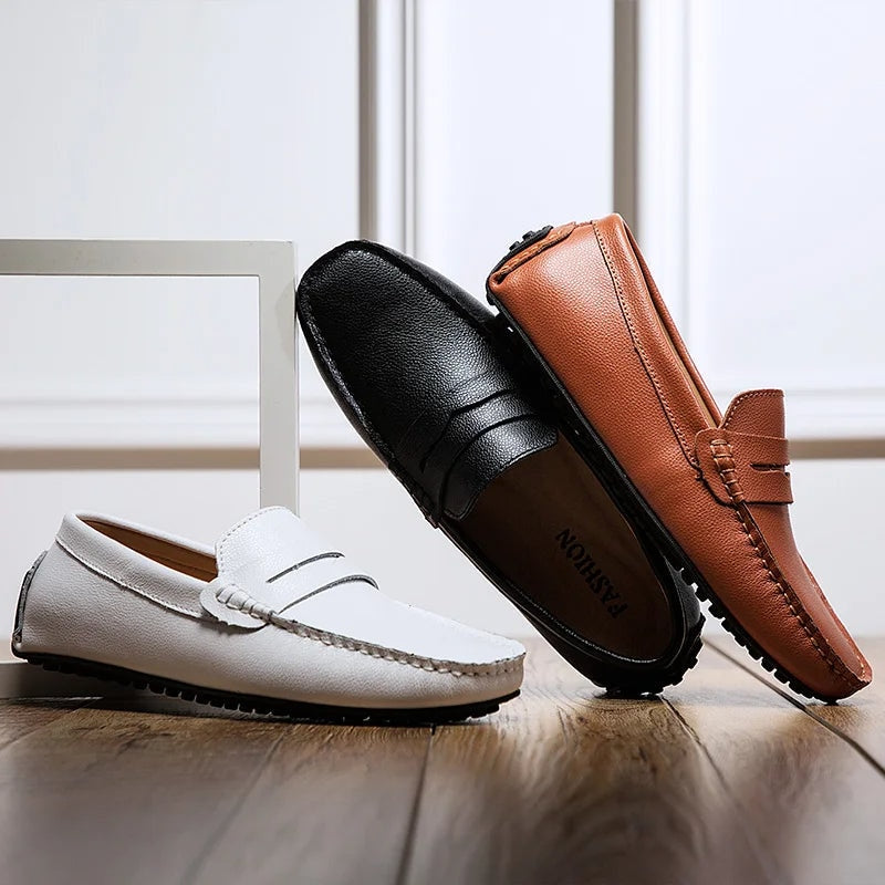 Mocassins d'été en cuir décontractés — 11