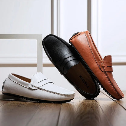 Mocassins d'été en cuir décontractés — 11