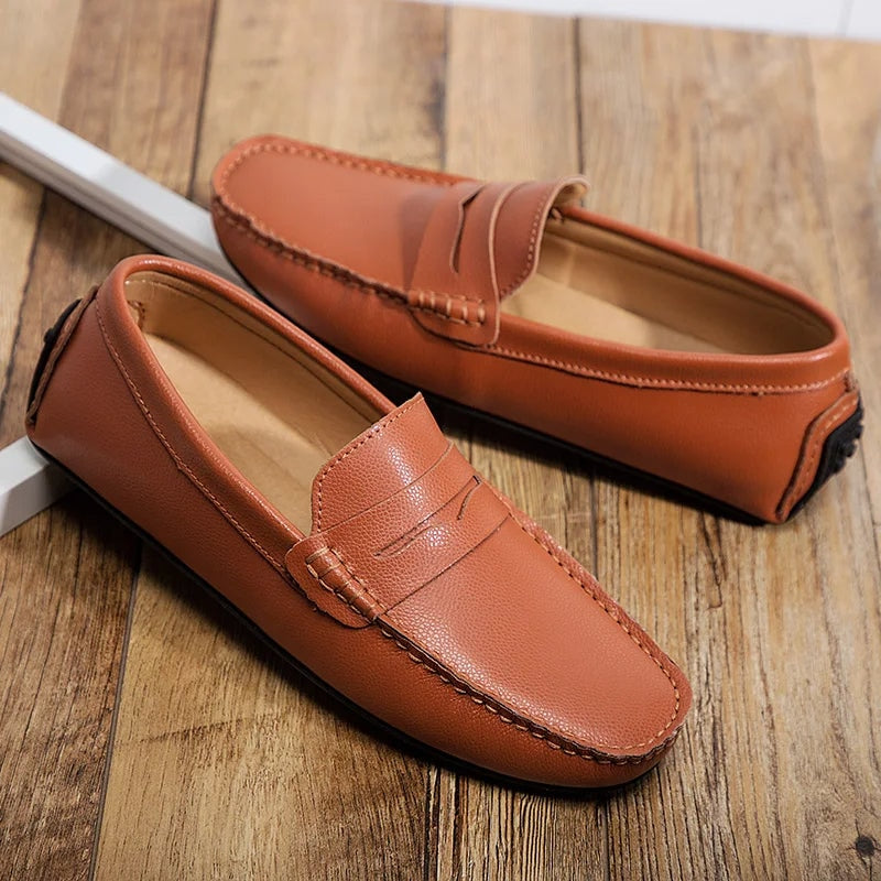 Mocassins d'été en cuir décontractés — 12