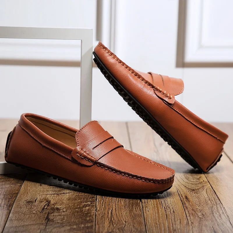Mocassins d'été en cuir décontractés — 27