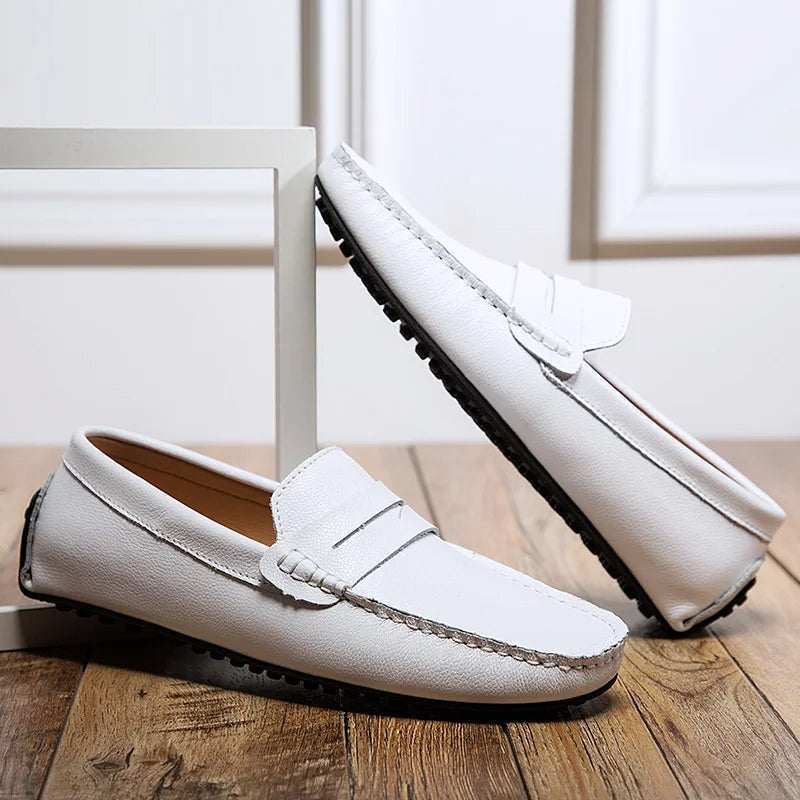 Mocassins d'été en cuir décontractés — 28