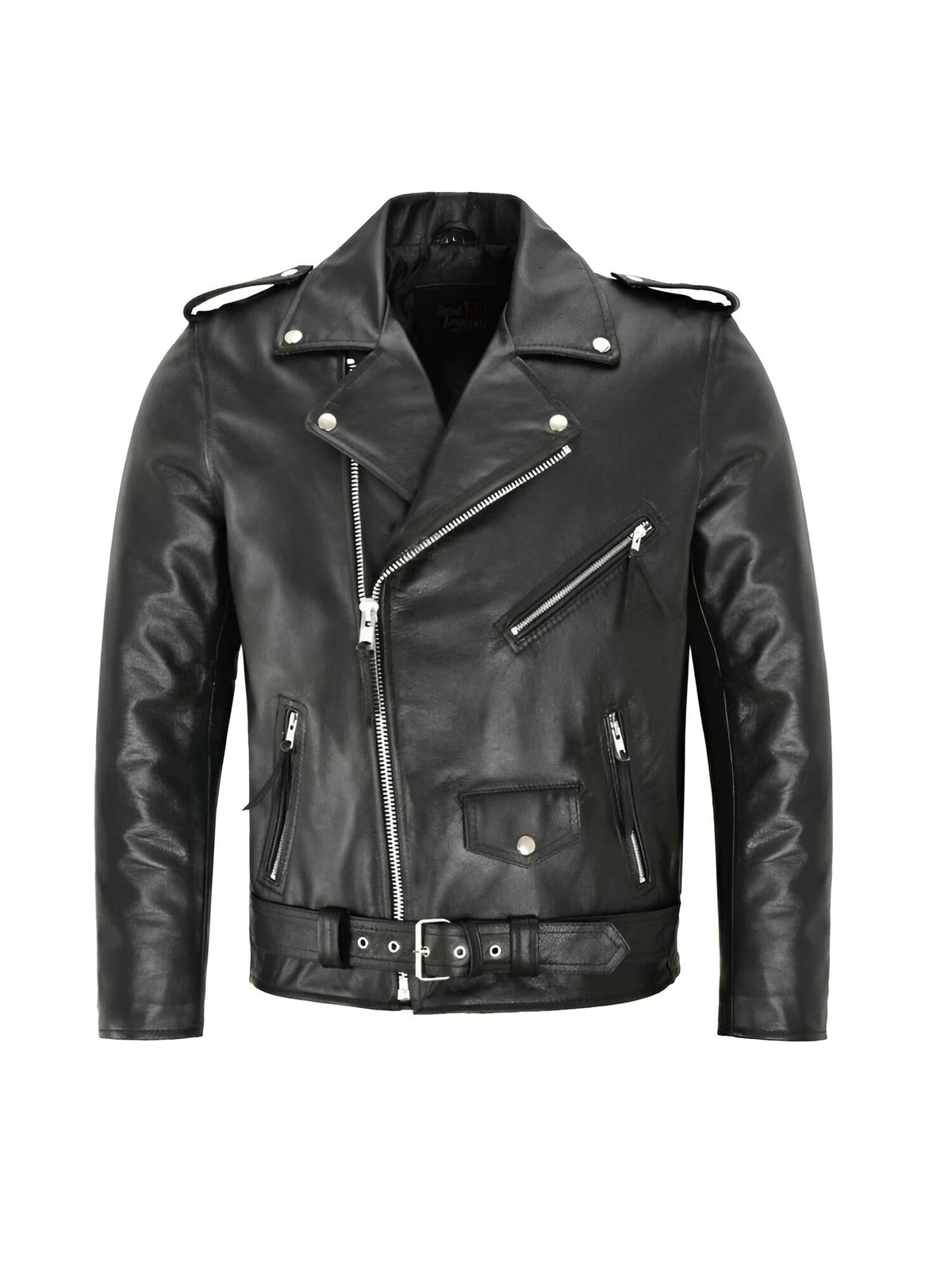 Austin | veste en cuir biker classique — 2