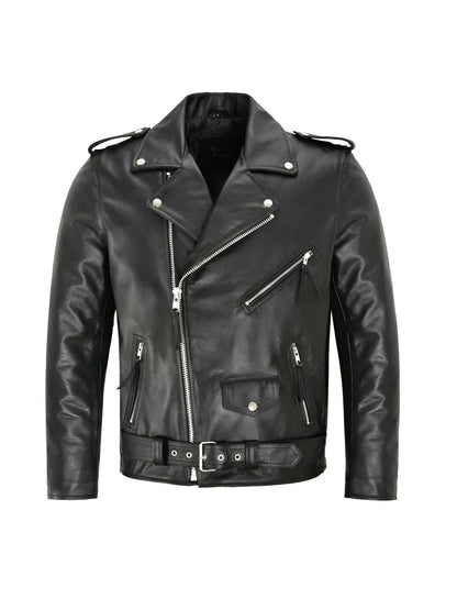 Austin | veste en cuir biker classique — 2