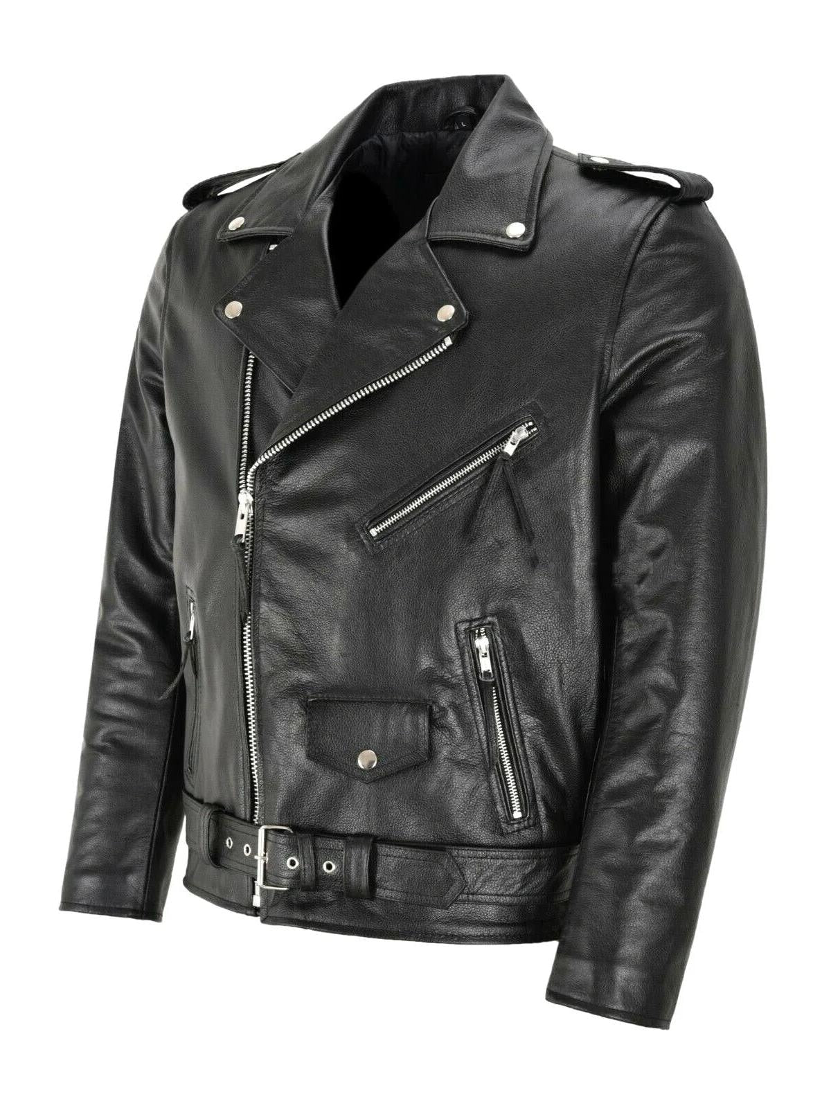 Austin | veste en cuir biker classique — 3