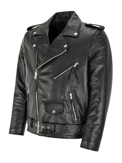 Austin | veste en cuir biker classique — 3