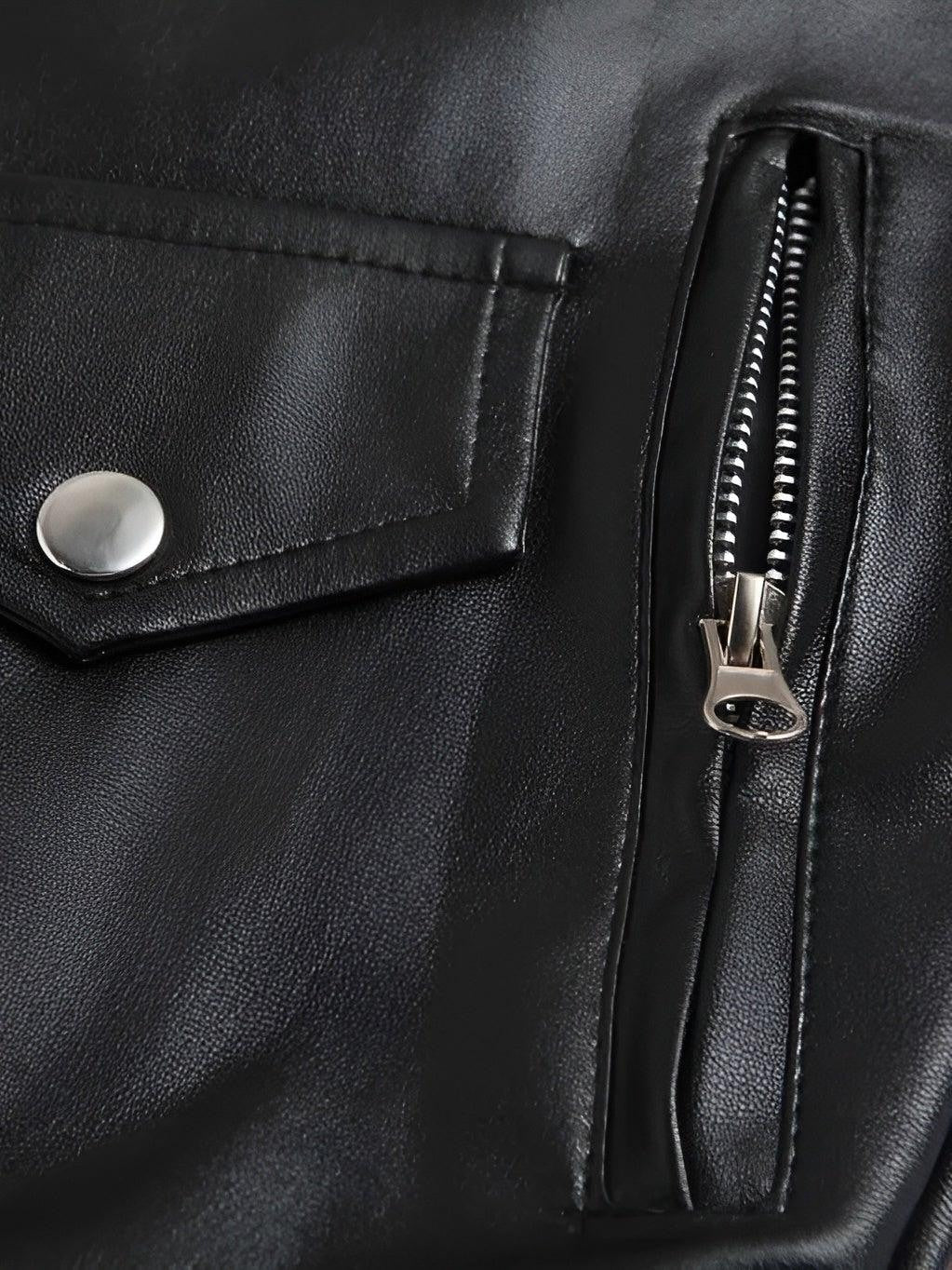 Austin | veste en cuir biker classique — 5