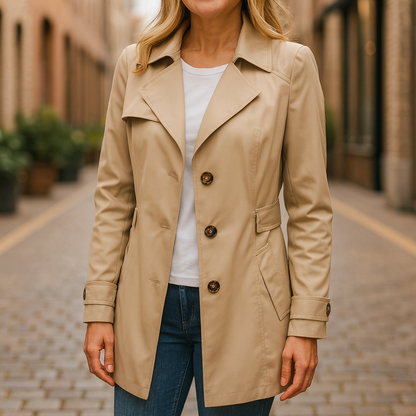 Jamie - Elegant Autumn Trench Coat — 7