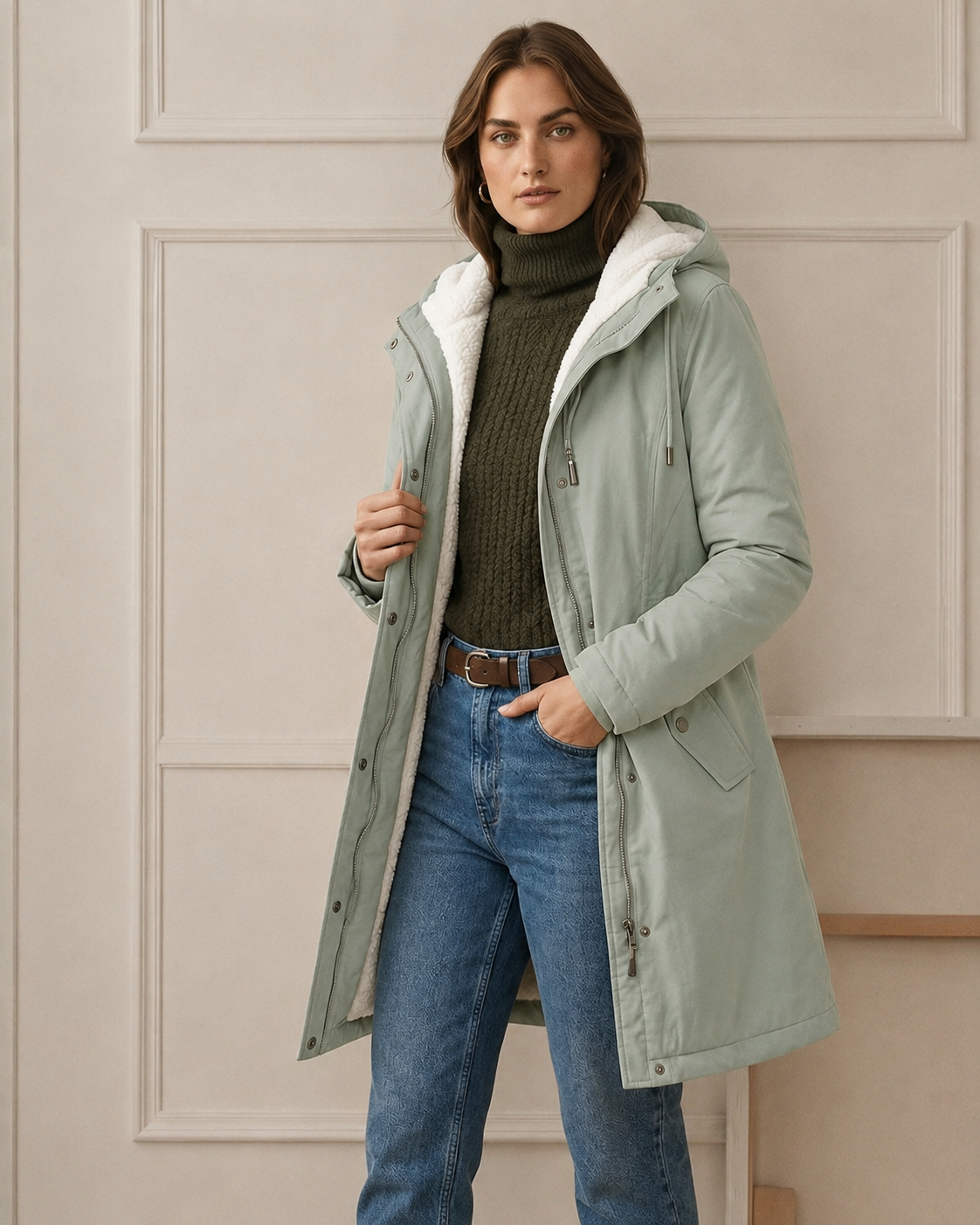 MOREAU LYON | PARKA D'HIVER DOUBLÉE EN POLAIRE POUR FEMMES — 26