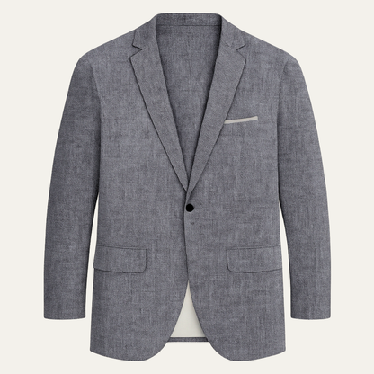 La Veste Blazer en Lin Léger Ajustée à Un Bouton pour Homme Mandello — 1