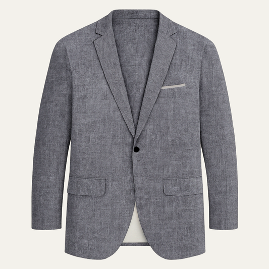 La Veste Blazer en Lin Léger Ajustée à Un Bouton pour Homme Mandello — 1