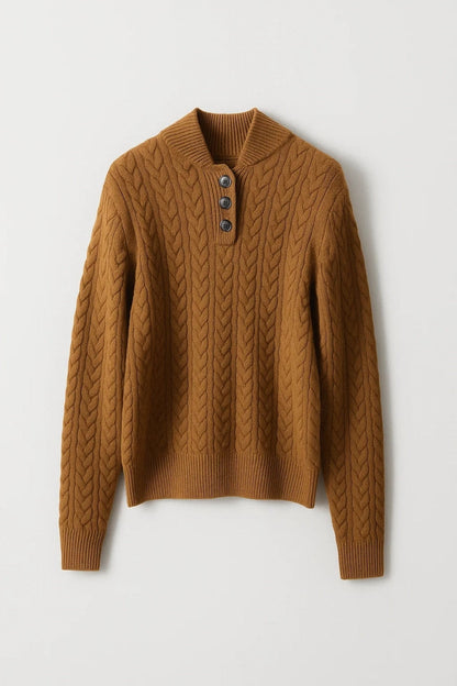 Ysella | Pull Torsadé d'Hiver à Col Châle pour Femme