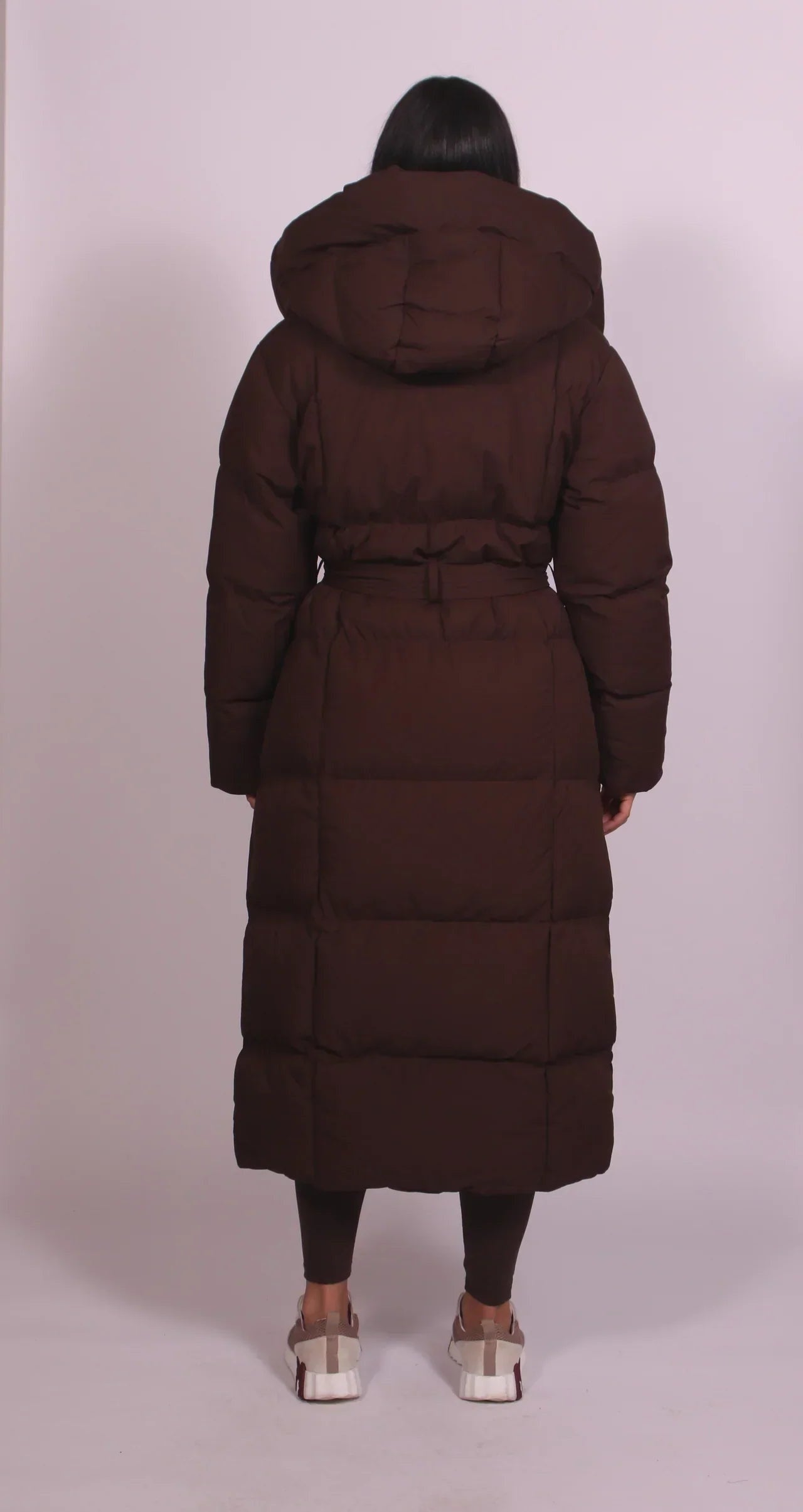Carmen | Manteau Matelassé Long à Capuche d'Hiver pour Femme