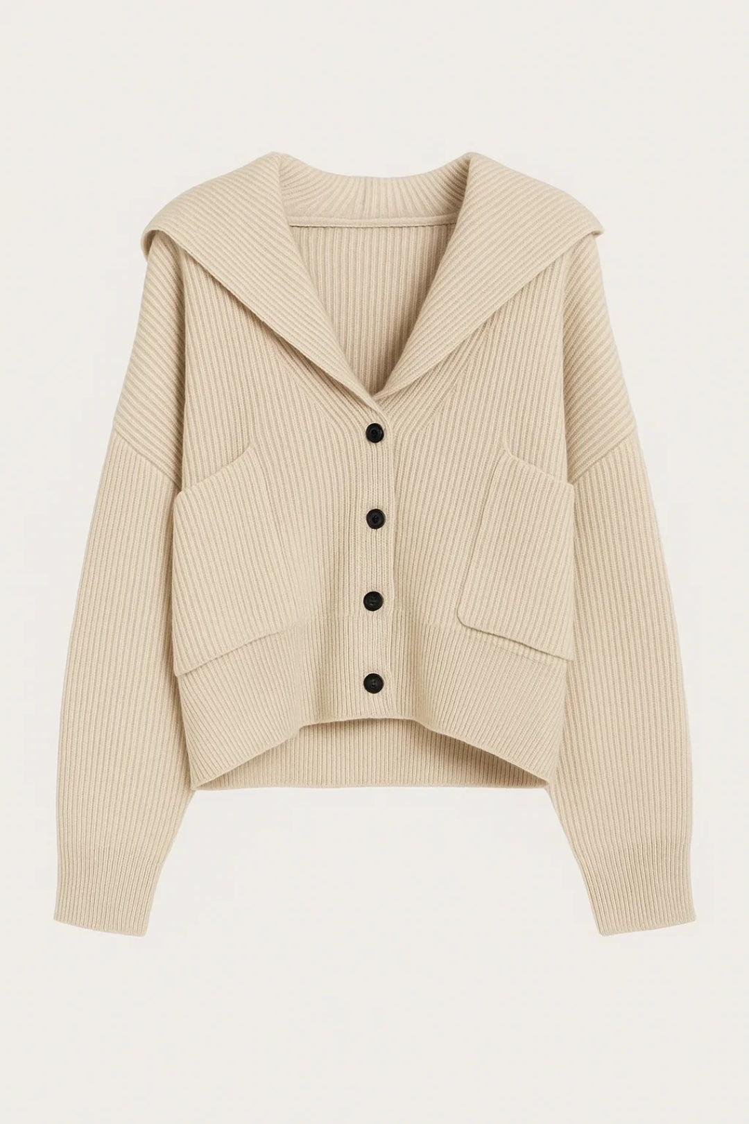 Élodie | Cardigan en Maille Côtelée à Col Châle pour Femme