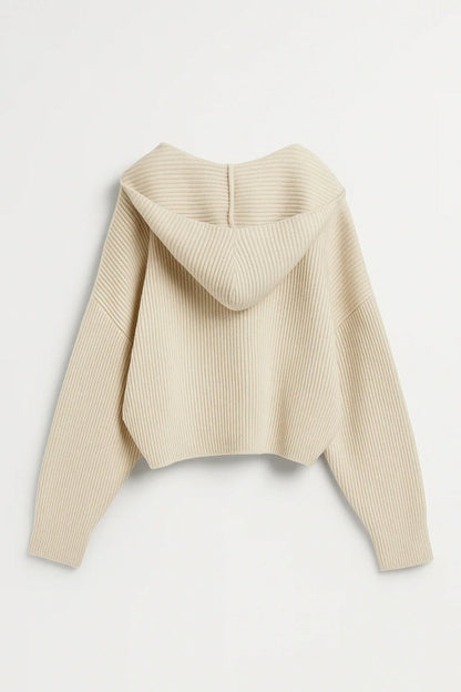 Élodie | Cardigan en Maille Côtelée à Col Châle pour Femme