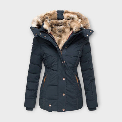 Emine | Doudoune d'Hiver à Capuche Fourrure pour Femme