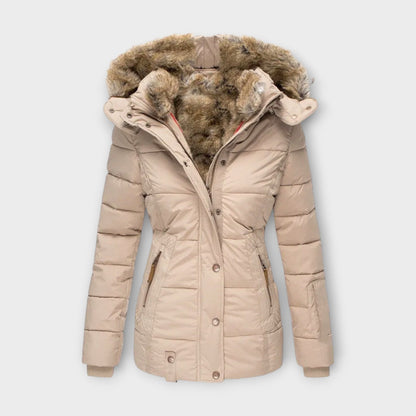 Emine | Doudoune d'Hiver à Capuche Fourrure pour Femme