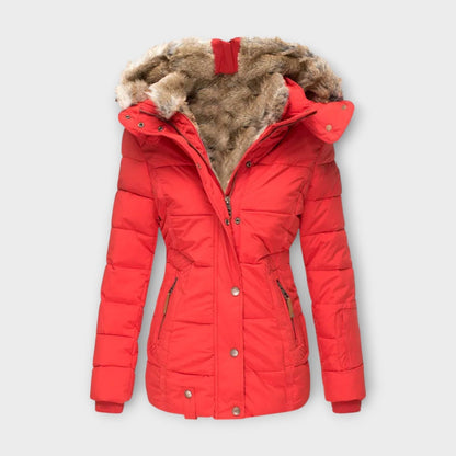 Emine | Doudoune d'Hiver à Capuche Fourrure pour Femme