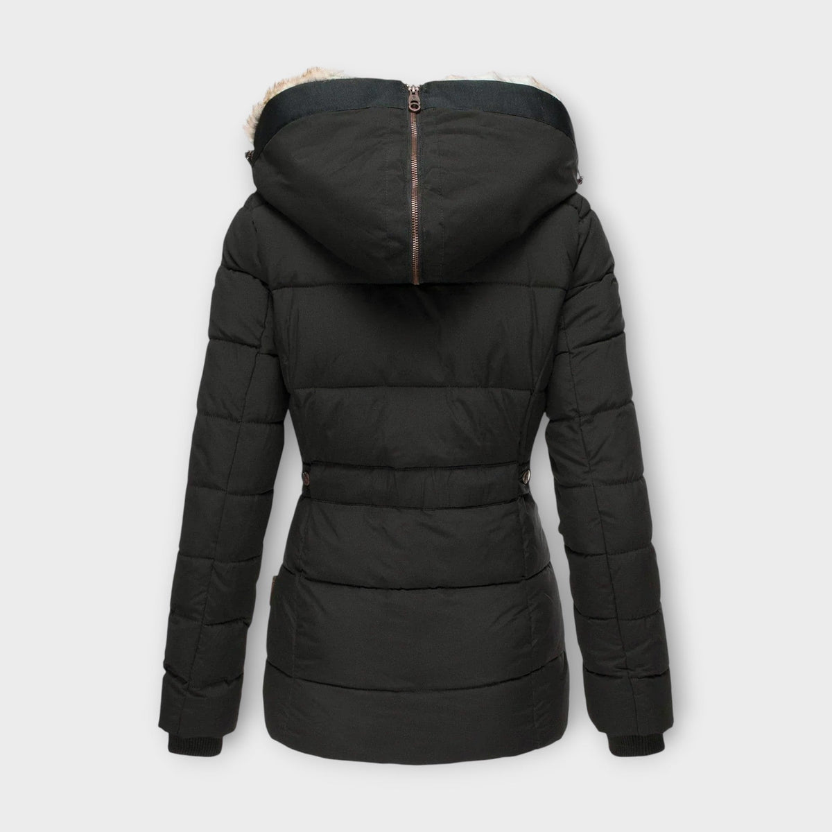 Emine | Doudoune d'Hiver à Capuche Fourrure pour Femme