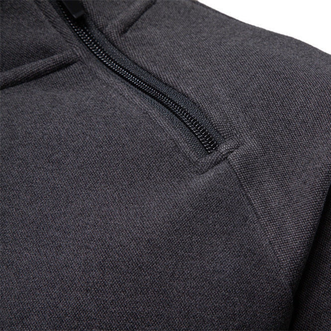 Pull pour hommes avec col montant et fermeture éclair pratique — 3